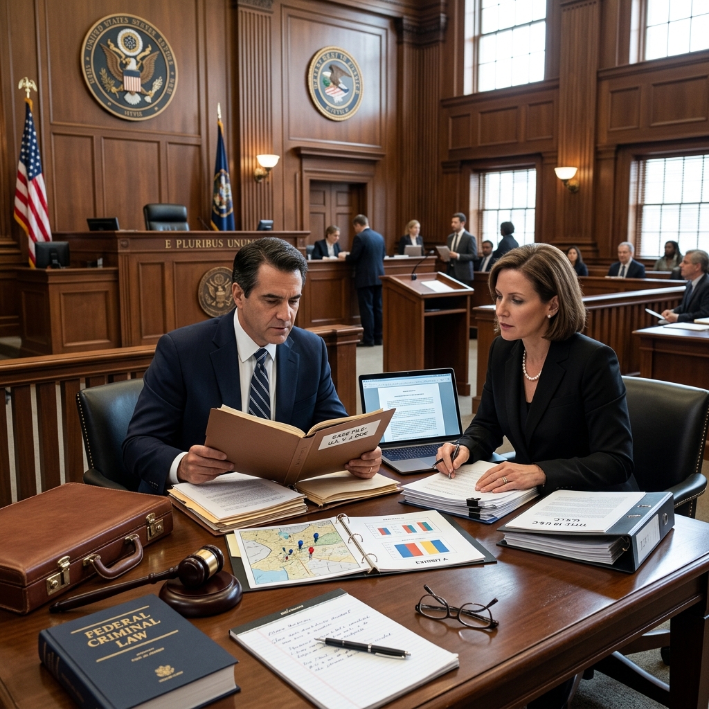A clear, practical guide to how criminal cases move through the federal court system, from investigation and charging to trial, verdict, and sentencing.