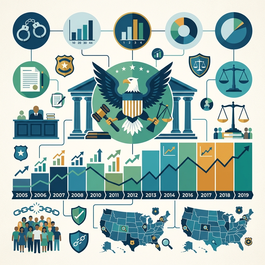 An in‑depth look at how federal authorities investigated, prosecuted, and sentenced hate crime offenders in the United States between 2005 and 2019.