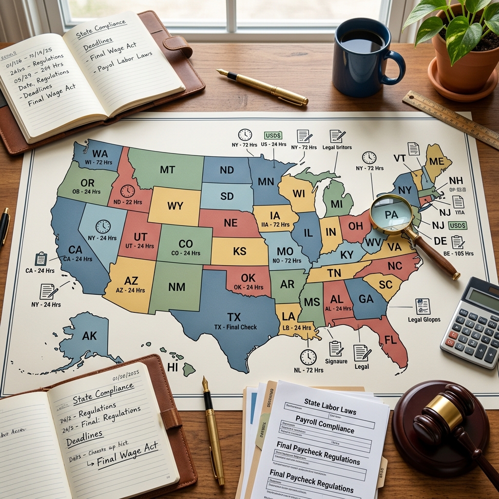 A practical guide to when and how departing employees must be paid, and what employers need to know to stay compliant in every state.