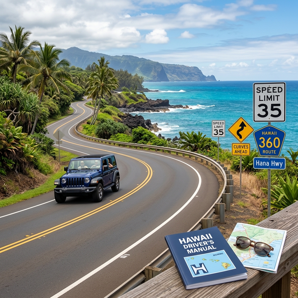 A clear, practical overview of Hawaii’s key traffic rules, from licensing and speed limits to parking, safety seats, and DUI penalties.