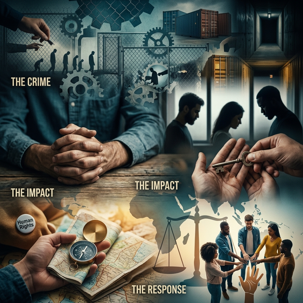 A comprehensive, victim-centered overview of human trafficking, its methods, warning signs, and how communities can respond.