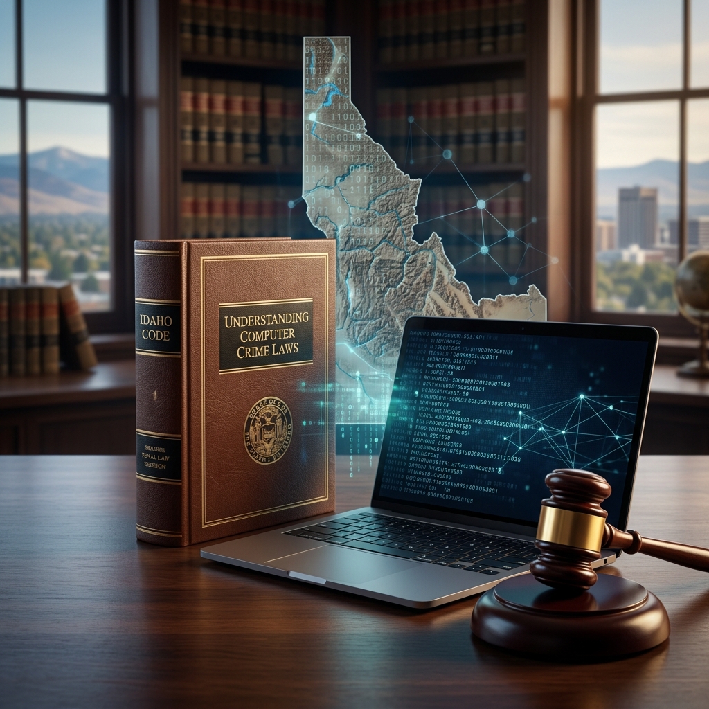 A practical guide to Idaho’s computer crime statutes, penalties, and key legal concepts for anyone using or managing digital systems.