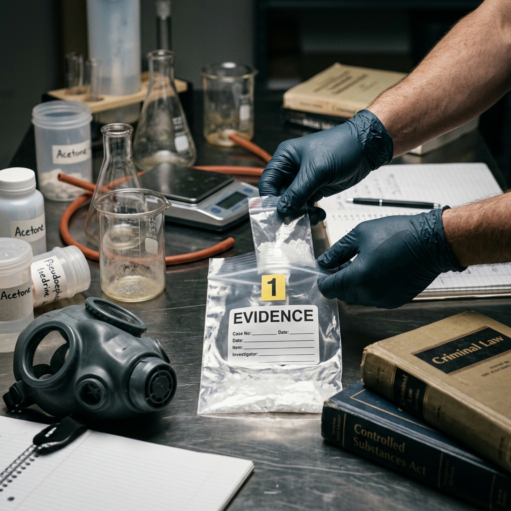 A clear overview of how U.S. law treats the manufacture of controlled substances, penalties, and legal defenses.