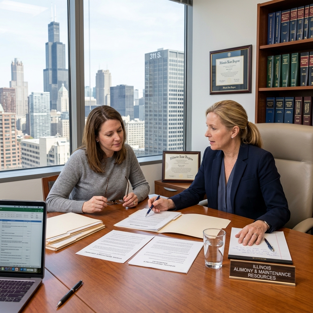 A practical, plain‑English guide to Illinois alimony rules, calculations, duration, and when support can be changed or ended.