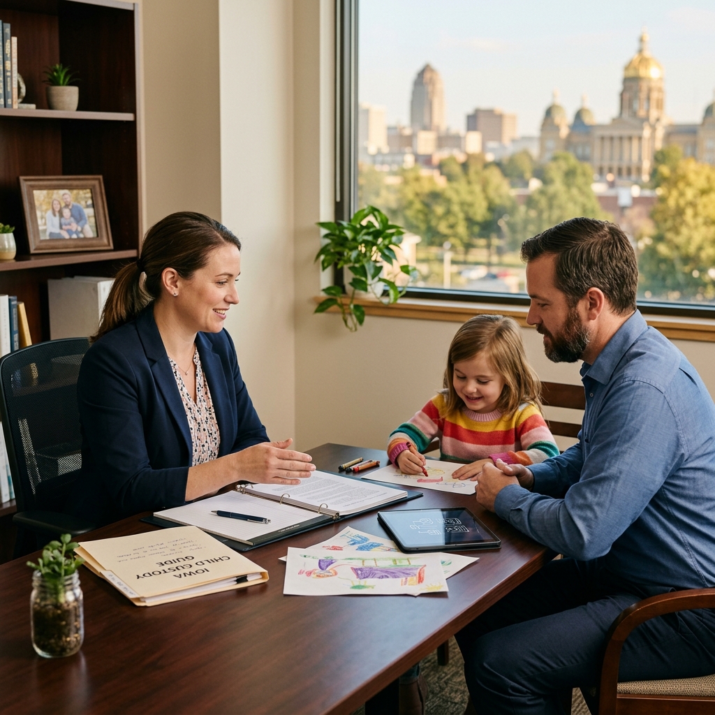 Clear, practical explanations of how Iowa child custody works, from legal definitions to court decisions and parenting plans.