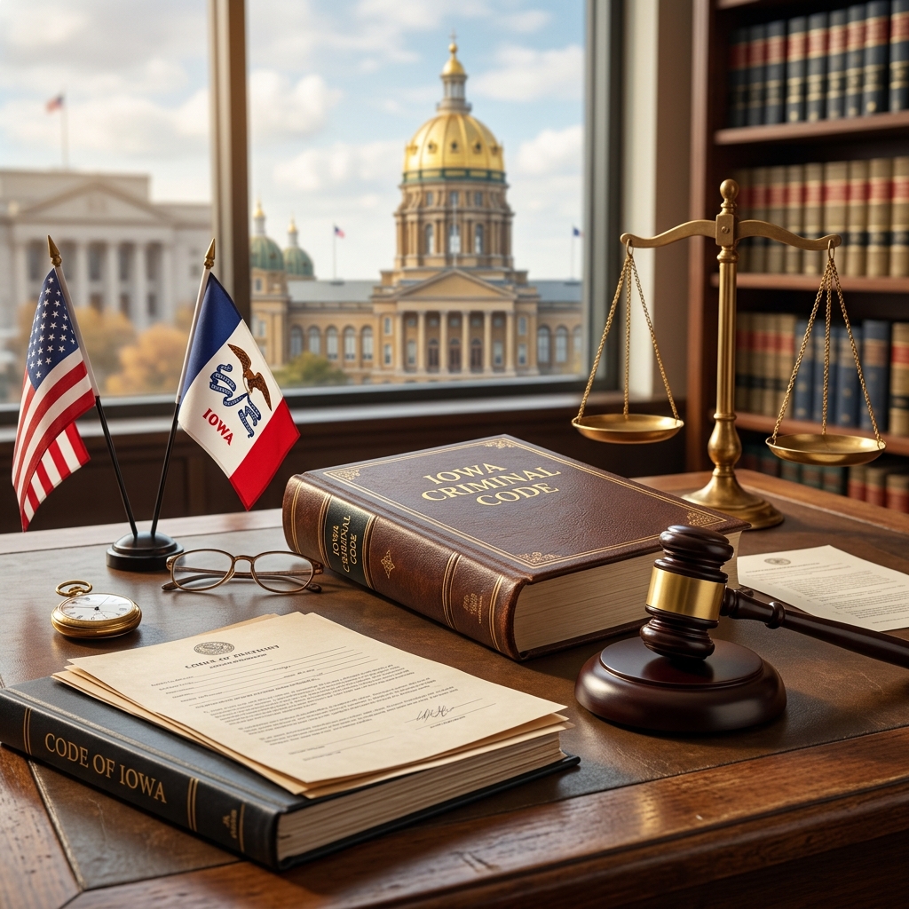 A practical guide to Iowa criminal offenses, court procedures, penalties, and your rights when facing charges in the state.