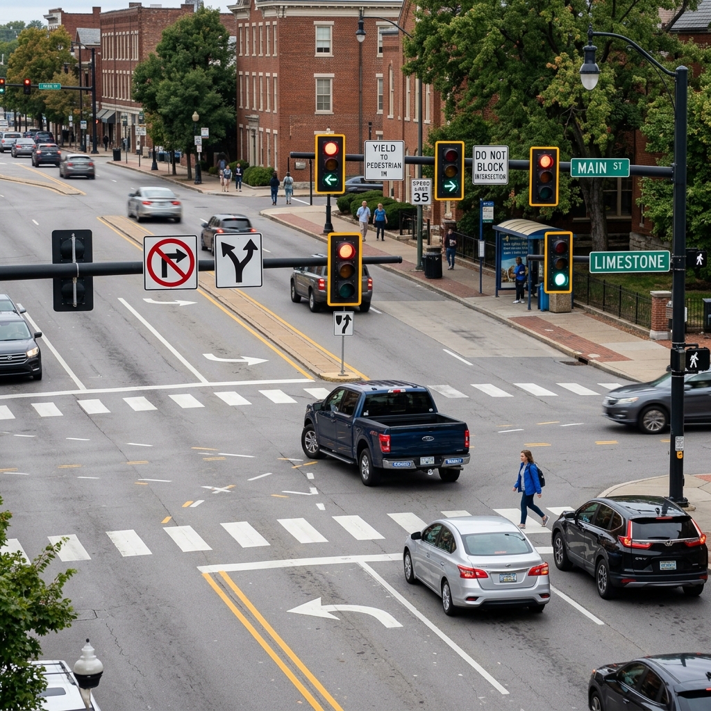 A practical, driver-friendly guide to Kentucky traffic rules, penalties, and safety requirements on the road.