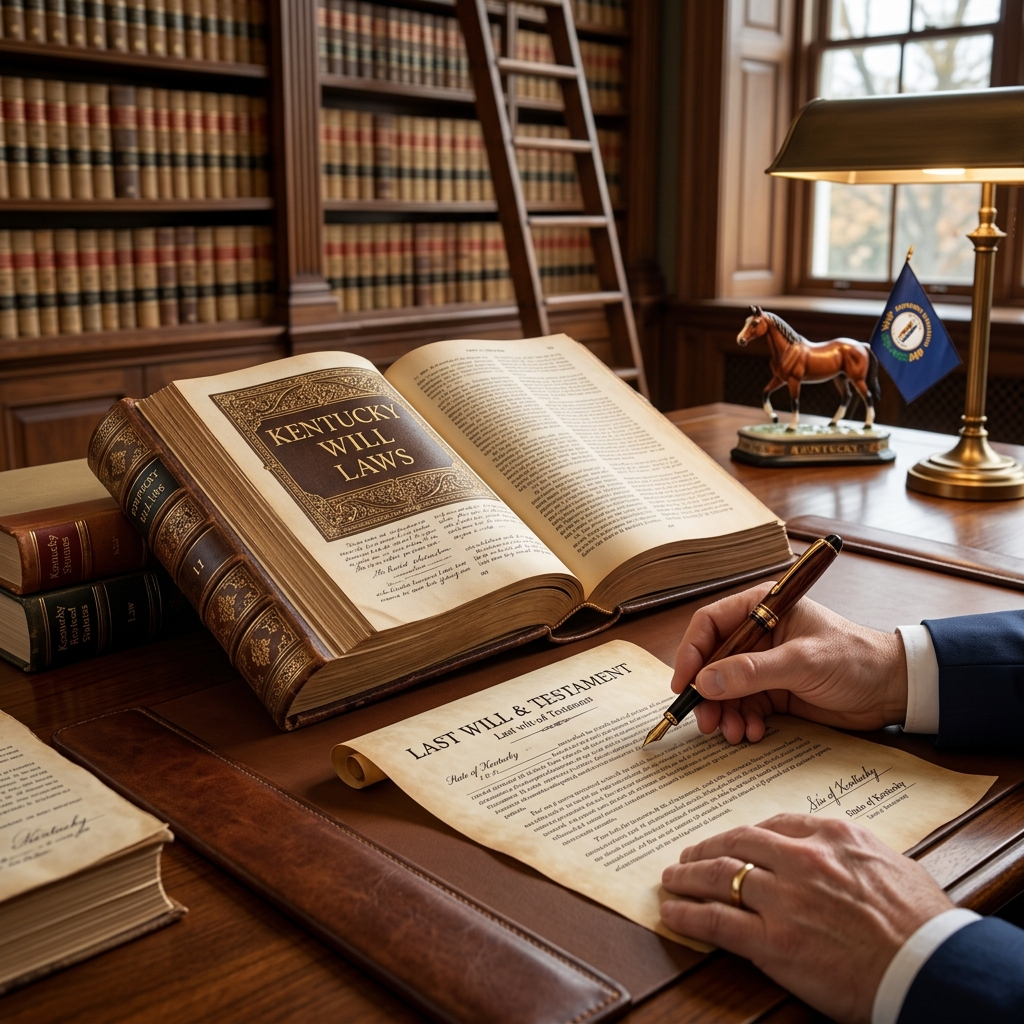 Learn how Kentucky will laws work, from basic validity rules to probate, revocation, and what happens if you die without a will.