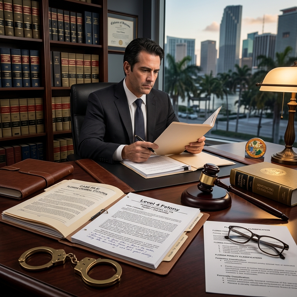 A practical guide to Florida Level 4 felony offenses, penalties, sentencing, and your legal options if you are charged.