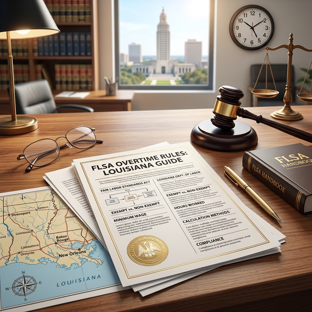 A practical, plain‑English guide to how overtime works in Louisiana, who qualifies, who is exempt, and what employees and employers must do to stay compliant.
