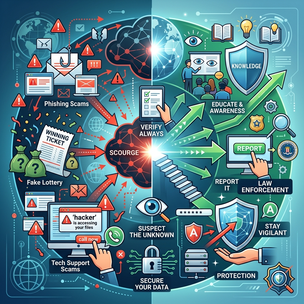 How large-scale scam operations target ordinary people through phones, internet, mail and media, and what you can do to protect yourself.
