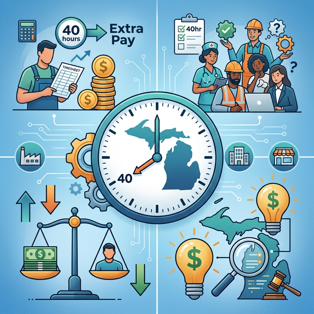 A clear guide to Michigan overtime rights, who qualifies, how pay is calculated, and what to do if wages are withheld.