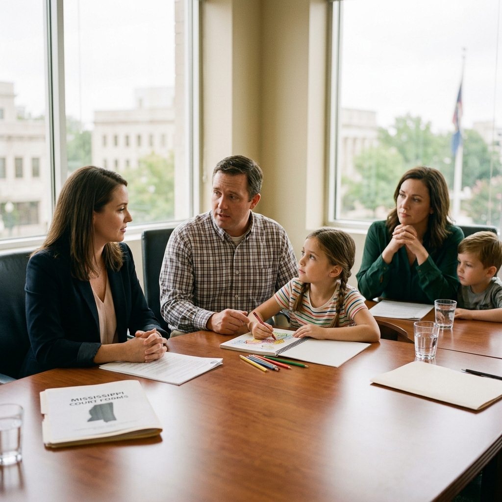 A practical guide to physical and legal custody, parenting time, and the best-interest standard in Mississippi.