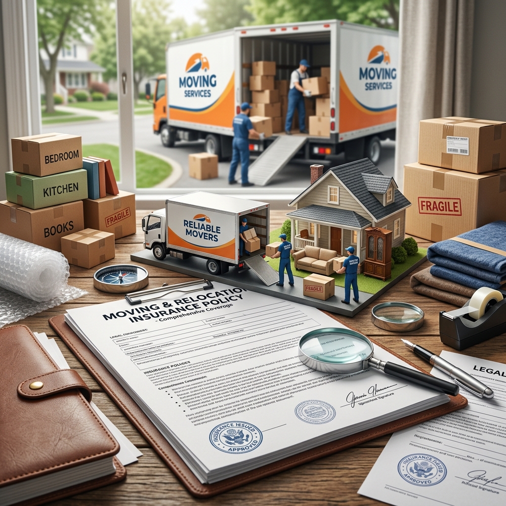 Learn how moving company insurance, valuation options, and third‑party policies work so you can protect your belongings and your rights during a move.