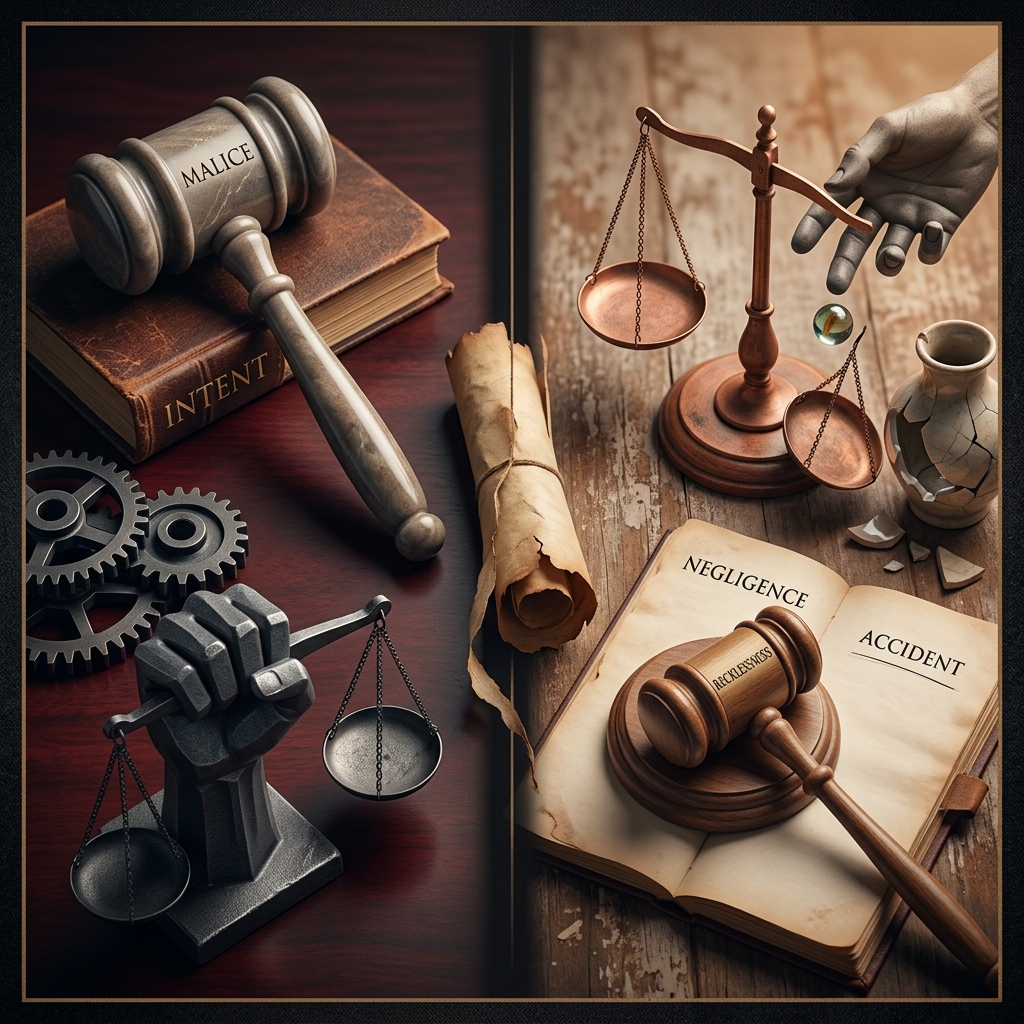 A clear guide to how the law distinguishes murder from manslaughter, why intent matters, and what that means for charges and penalties.