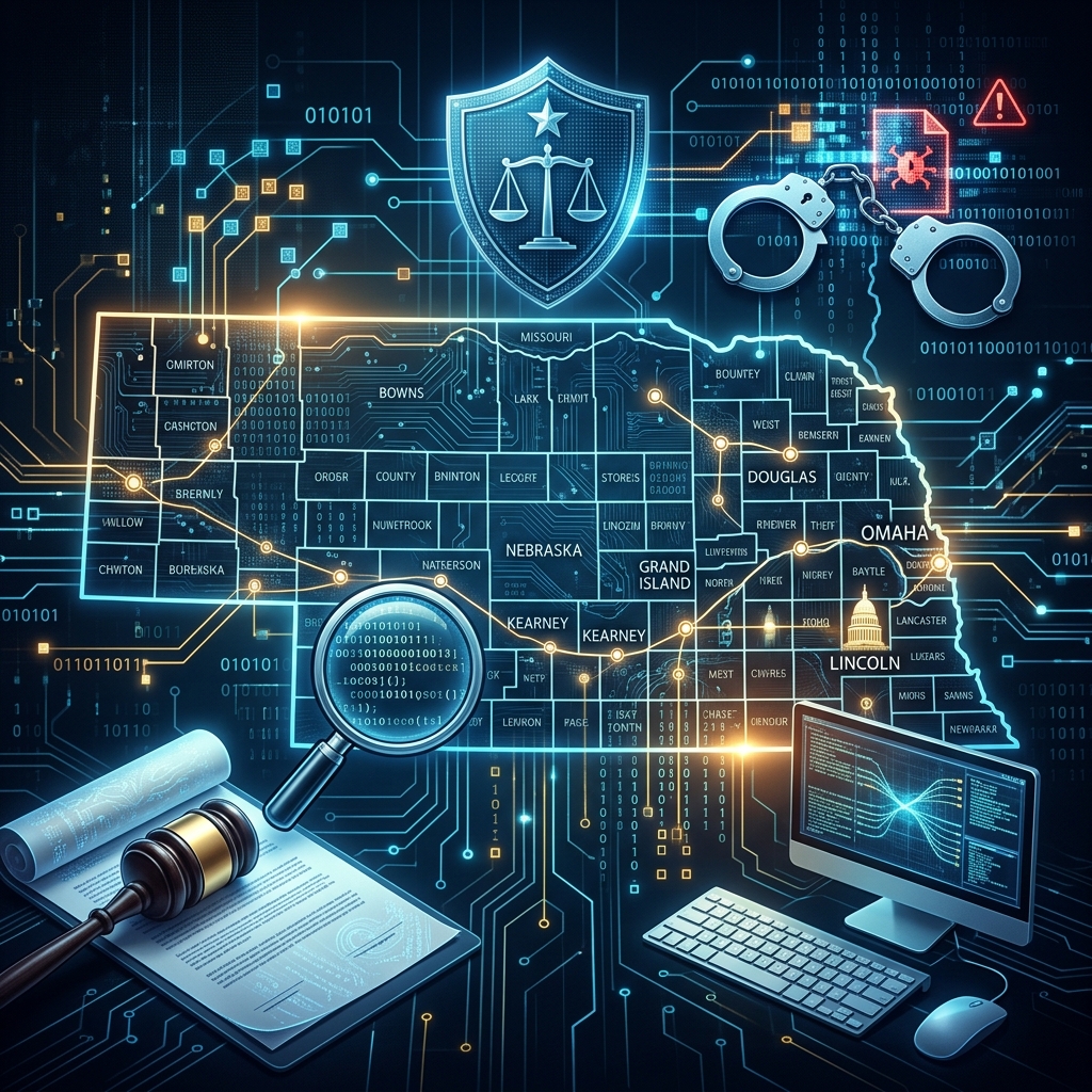 A practical guide to Nebraska’s Computer Crimes Act, common offenses, penalties, and how state law approaches modern cybercrime.