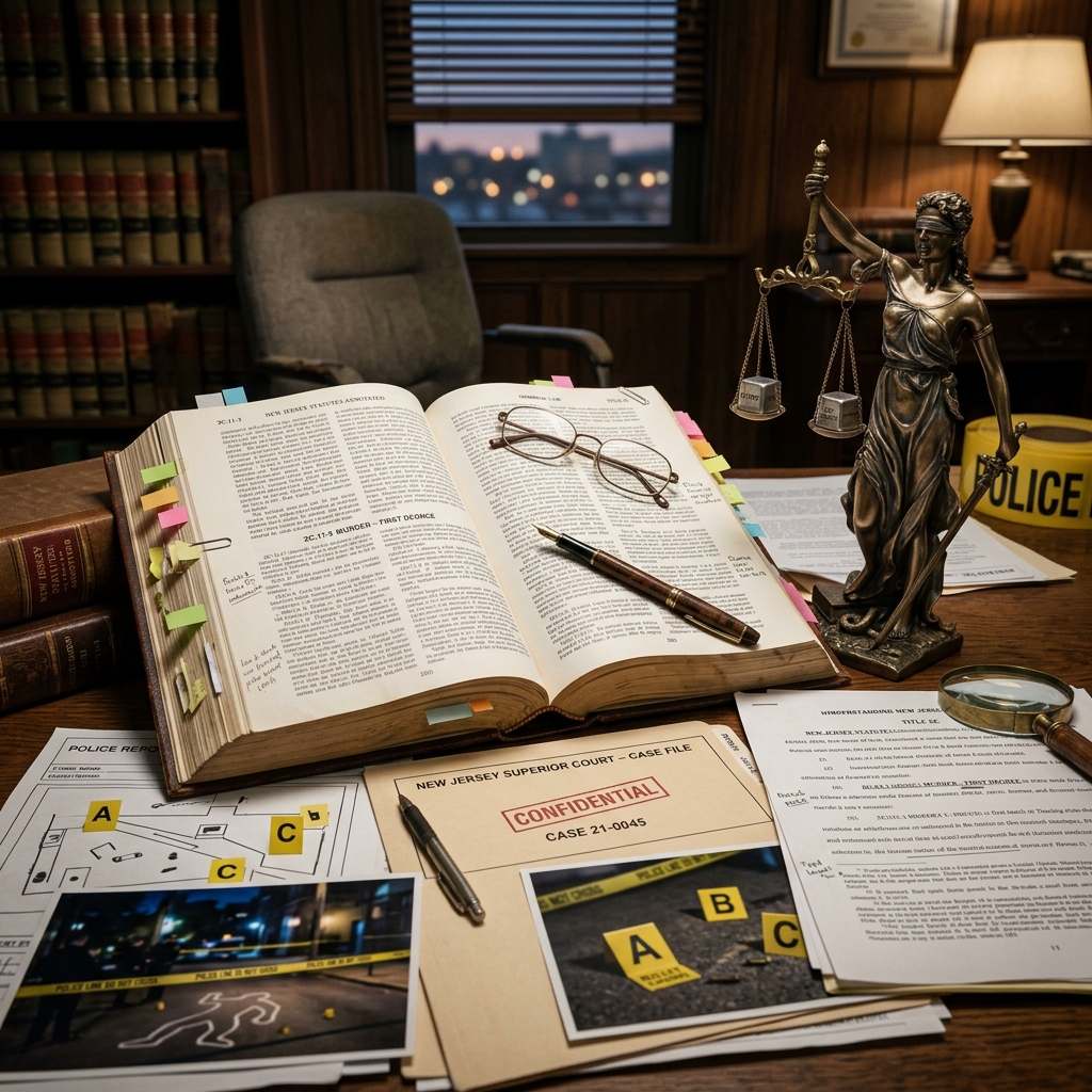 A clear, practical guide to how New Jersey defines, prosecutes, and punishes first-degree murder and felony murder charges.