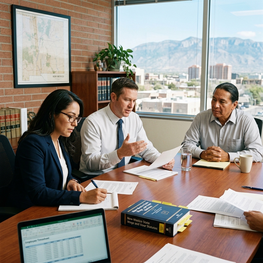 A practical guide to New Mexico minimum wage, overtime, paydays, and worker protections for employees and employers.