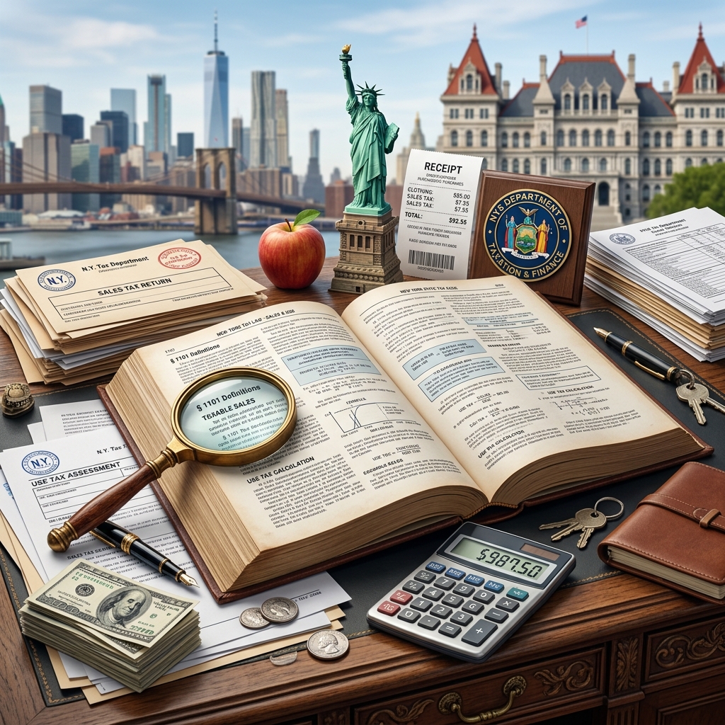 A practical, consumer-focused guide to New York sales and use tax rules, exemptions, and everyday obligations.