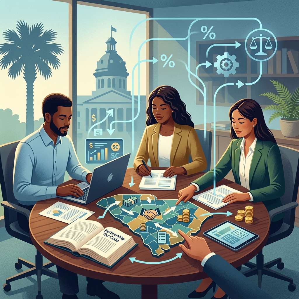 A practical guide to how business partnerships are taxed in South Carolina, from pass-through rules to filings and self-employment obligations.