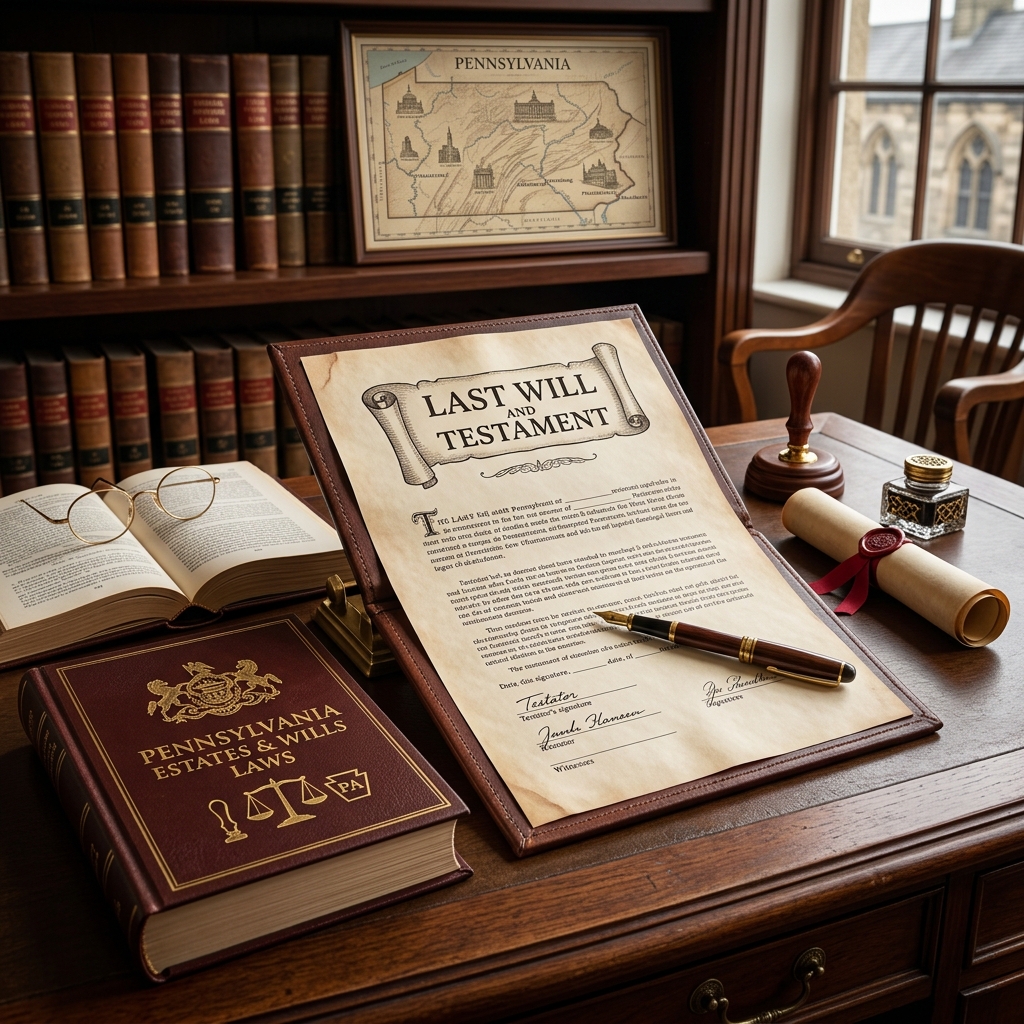 Learn the essential Pennsylvania rules for valid wills, signing, probate, and what happens if you die without an estate plan.