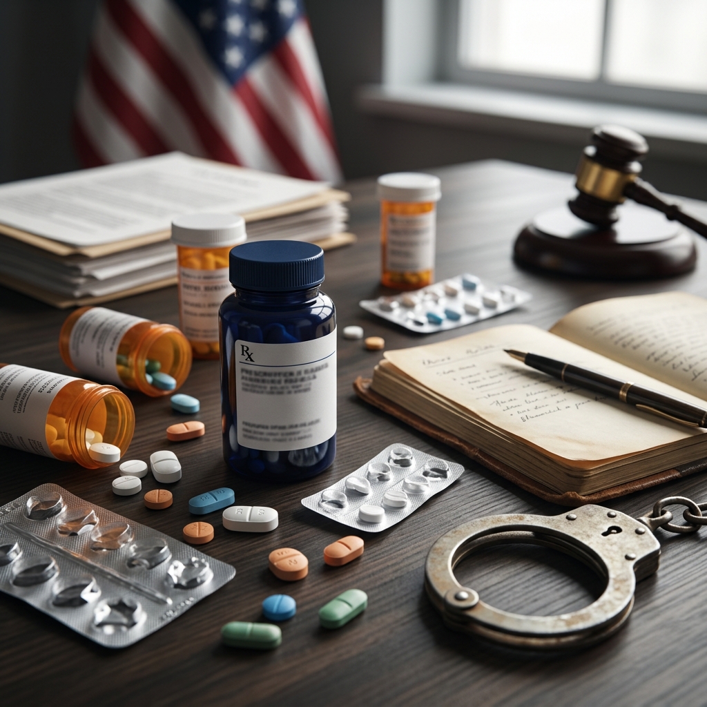 A clear guide to common prescription drug offenses, legal consequences, and key FAQs for patients and families.