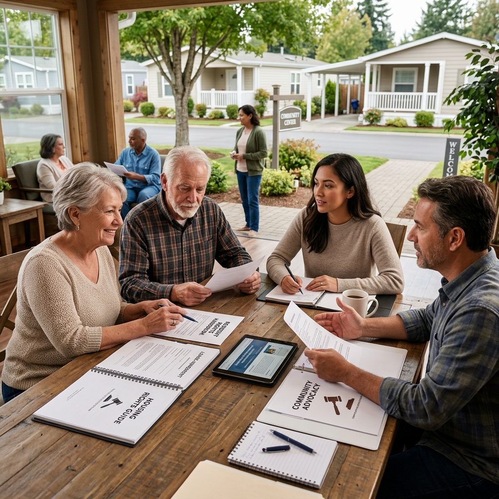 A practical legal guide to rent, eviction, park sales, and everyday protections for residents of manufactured housing communities.