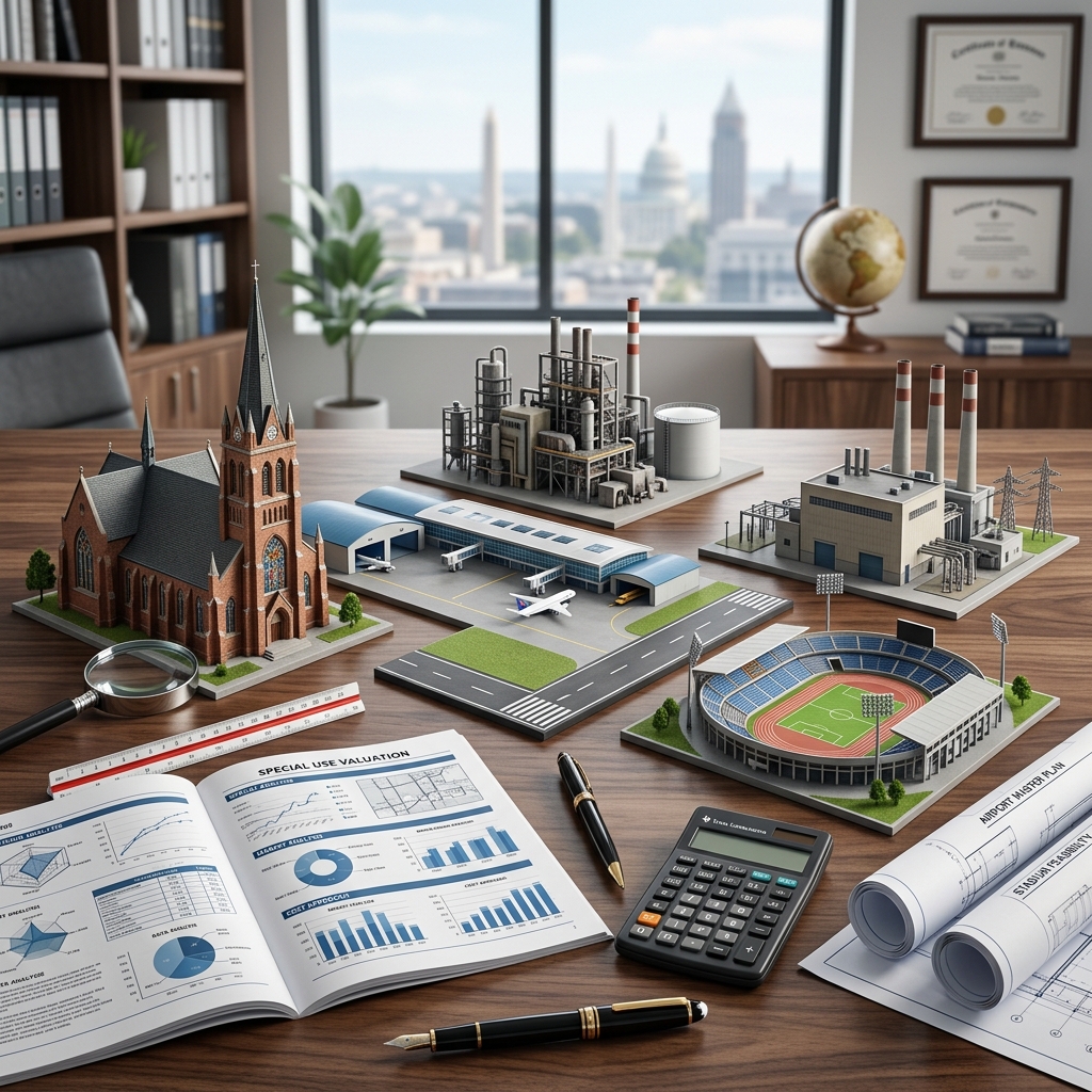 A practical guide to identifying, analyzing, and valuing special use real estate in modern property markets.