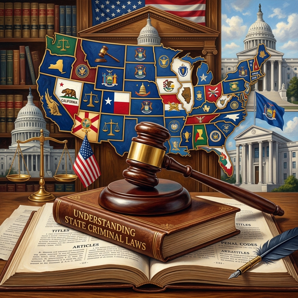 Understanding State Criminal Laws in the United States A practical guide to how state criminal laws work, from basic definitions and crime categories to procedures, penalties, and your constitutional rights.