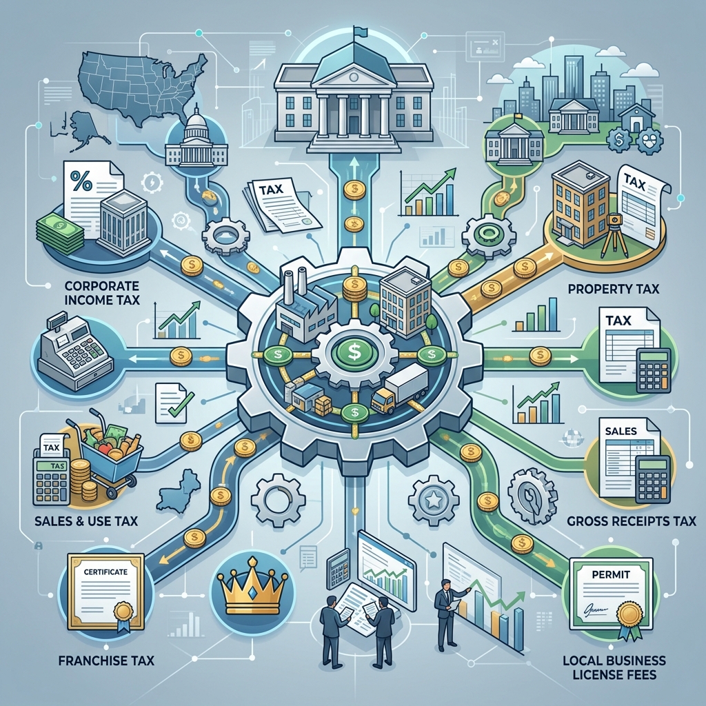 A practical guide to how state and local taxes affect your small business, from income and sales tax to registration and compliance.