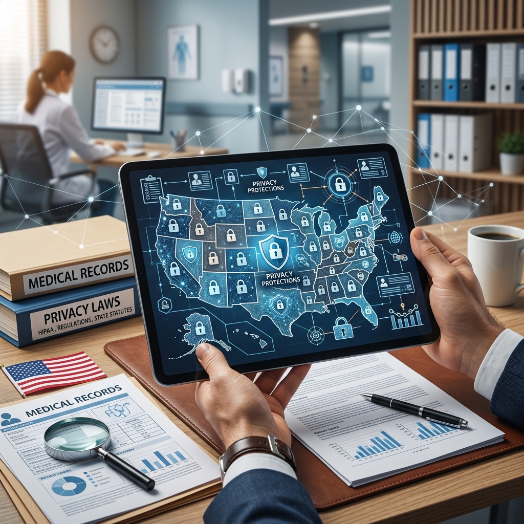 A practical guide to how HIPAA interacts with state medical privacy rules, your rights to access records, and when providers can share your health information.