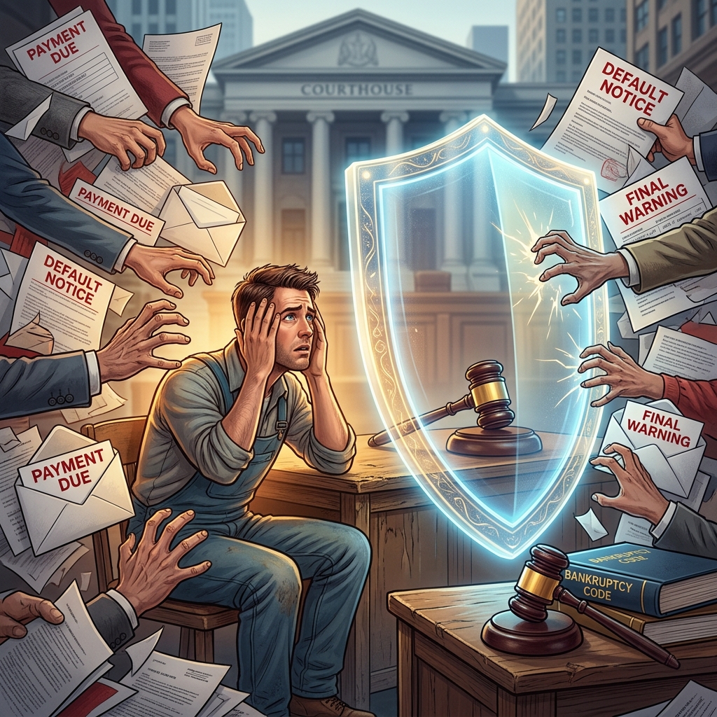 How the automatic stay freezes most collection actions and gives debtors crucial breathing room during bankruptcy.