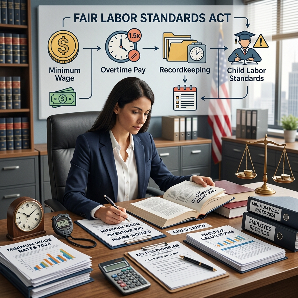 A practical guide to how the Fair Labor Standards Act shapes wages, hours, and protections for workers across the United States.