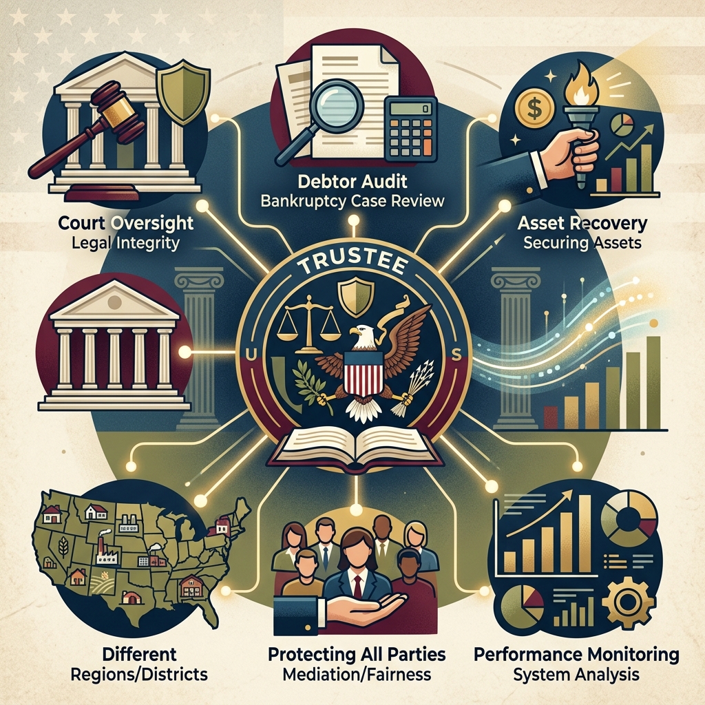 A clear guide to the federal “watchdog” that safeguards the integrity, efficiency, and fairness of the U.S. bankruptcy system.