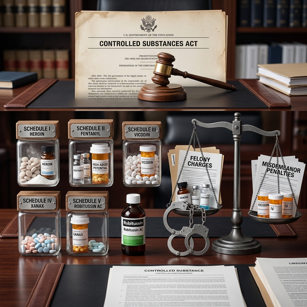 Learn how controlled substance schedules and drug categories affect criminal charges, penalties, and your rights under U.S. law.