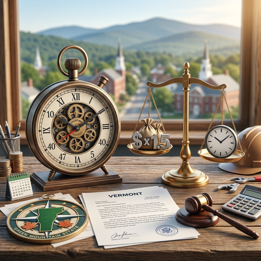 A practical guide to Vermont overtime requirements, exemptions, and worker rights for both employees and employers.