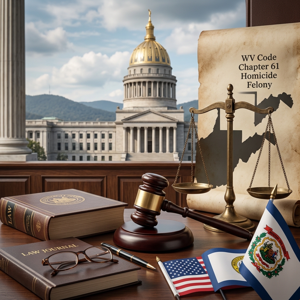 A clear, practical guide to West Virginia’s murder, manslaughter, penalties, and key legal concepts for non-lawyers.