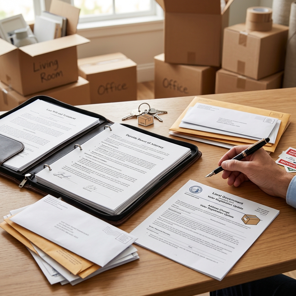 A practical guide to keeping your will, trust, and powers aligned after relocating.