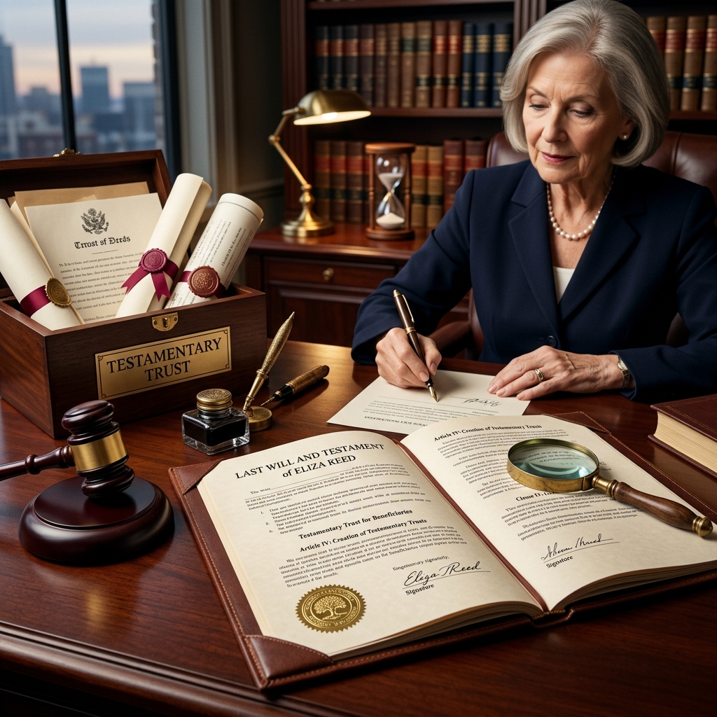 Learn how testamentary trusts created through your will can control, protect, and structure inheritances long after you are gone.