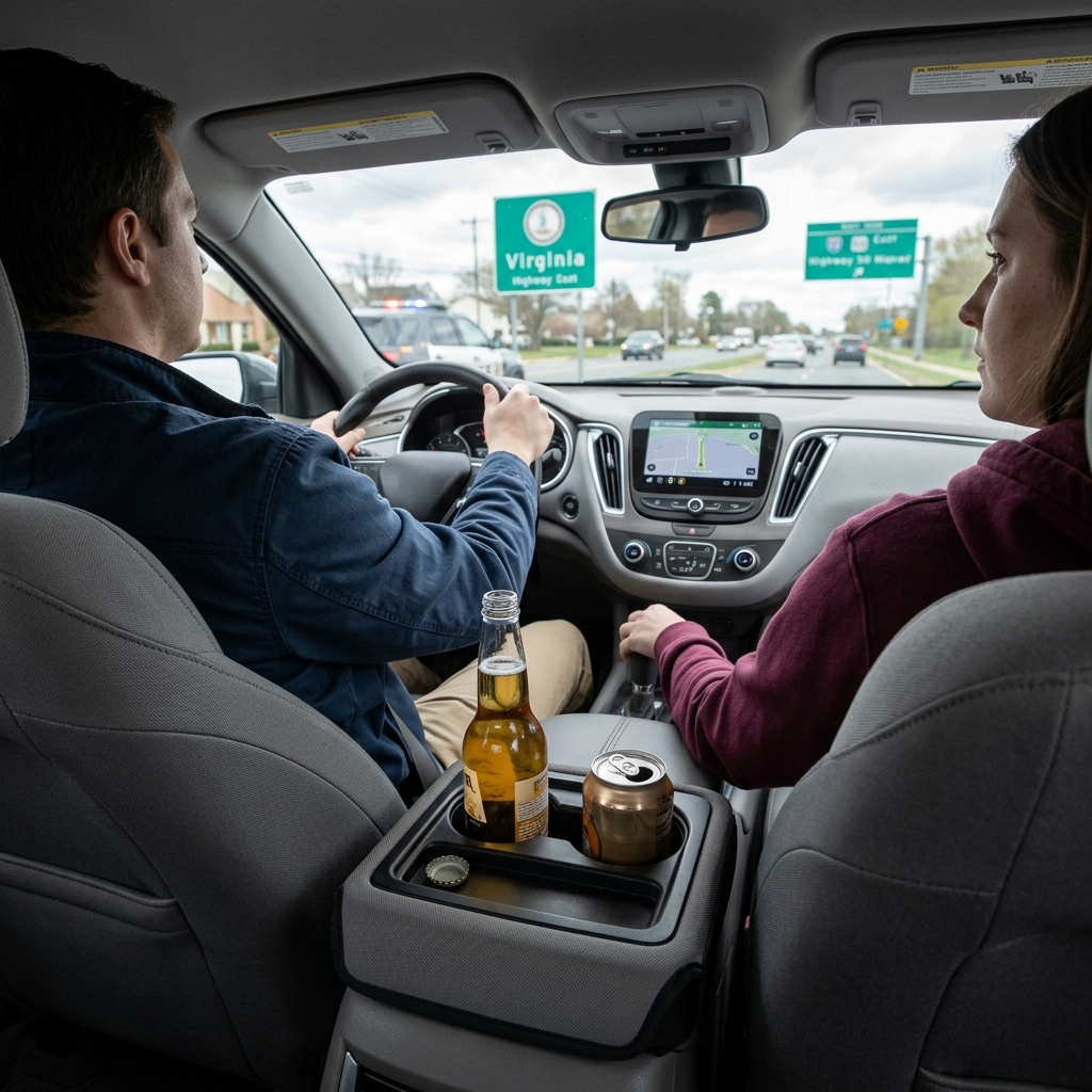 Understand how Virginia treats open containers of alcohol in vehicles, when drivers are presumed to be drinking, and how to stay safely within the law.