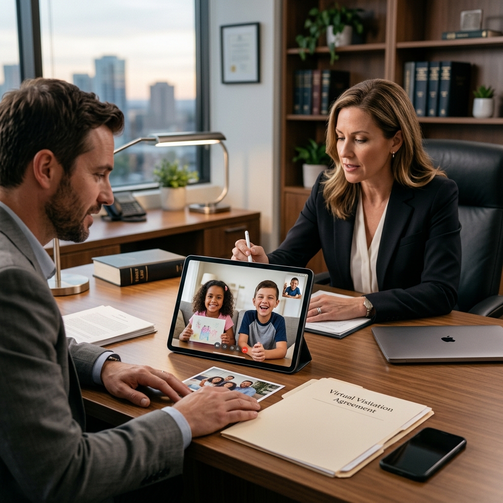 How courts use electronic contact to preserve parent-child bonds when in-person visits are difficult.