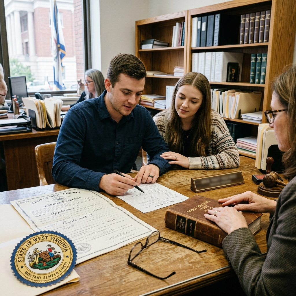 Understand who can marry in West Virginia, what minors need, and how the license process works.