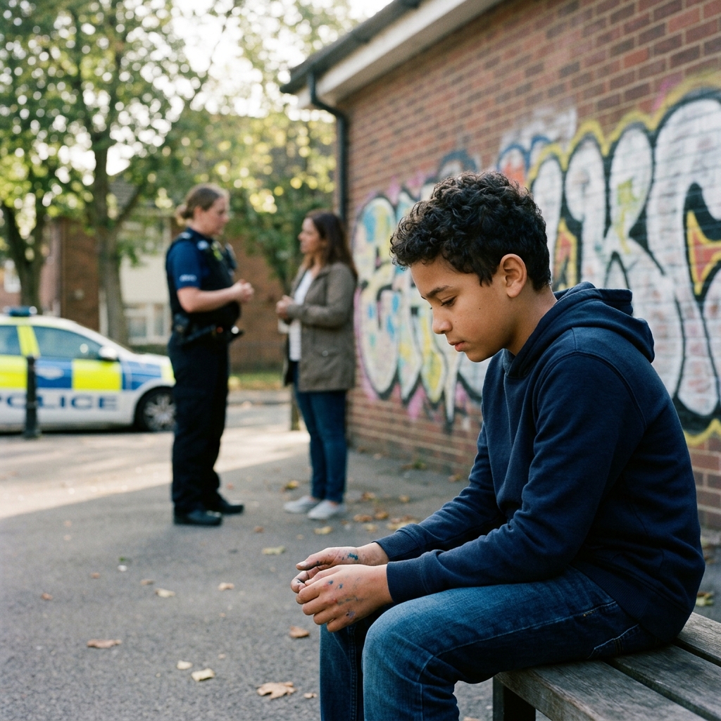 Understand how juvenile vandalism cases are handled, from restitution to probation and detention.