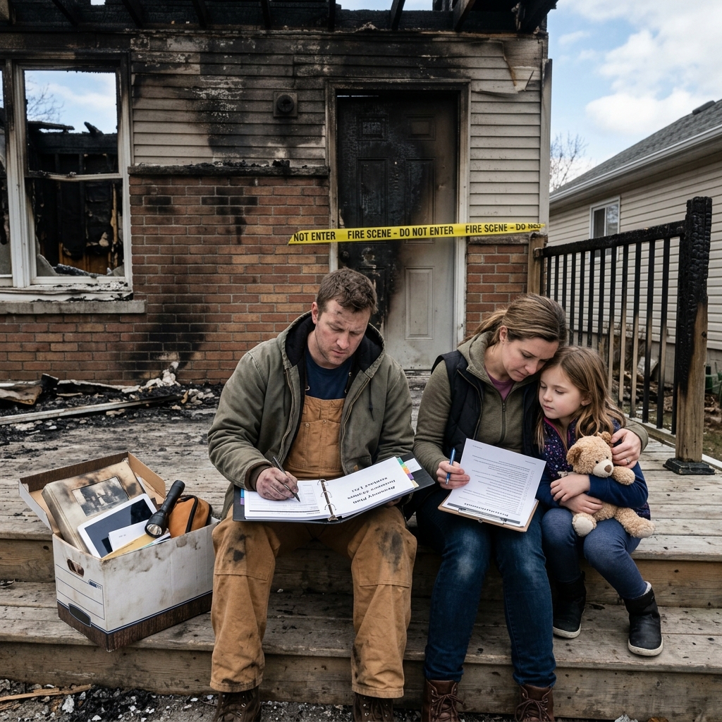Practical steps for protecting your safety, property, and claim after a house fire.