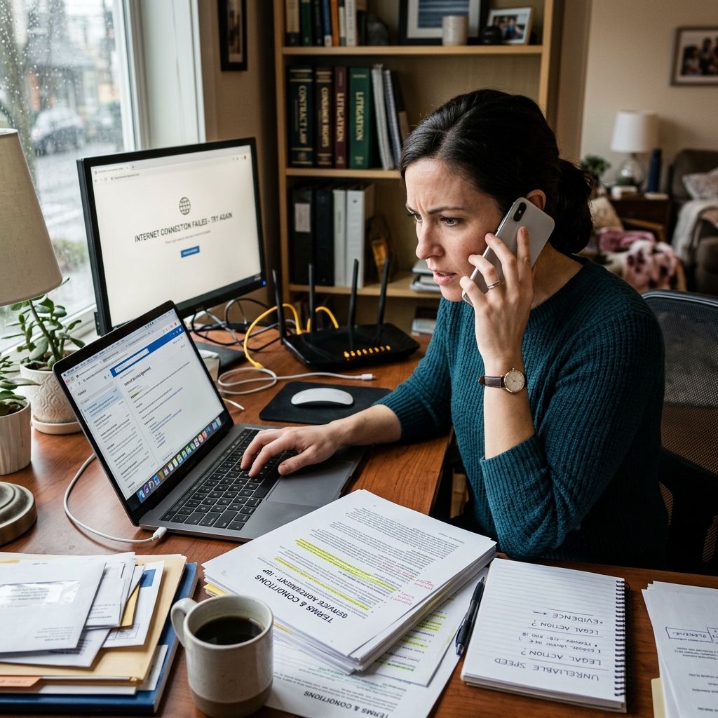 Understand your legal options if your internet provider overcharges, under-delivers, or mishandles your data.