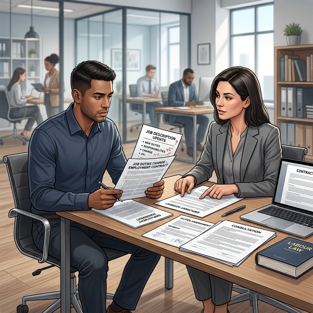 Understand when changes to your job description are legal, when they cross the line, and how to protect your rights in the workplace.