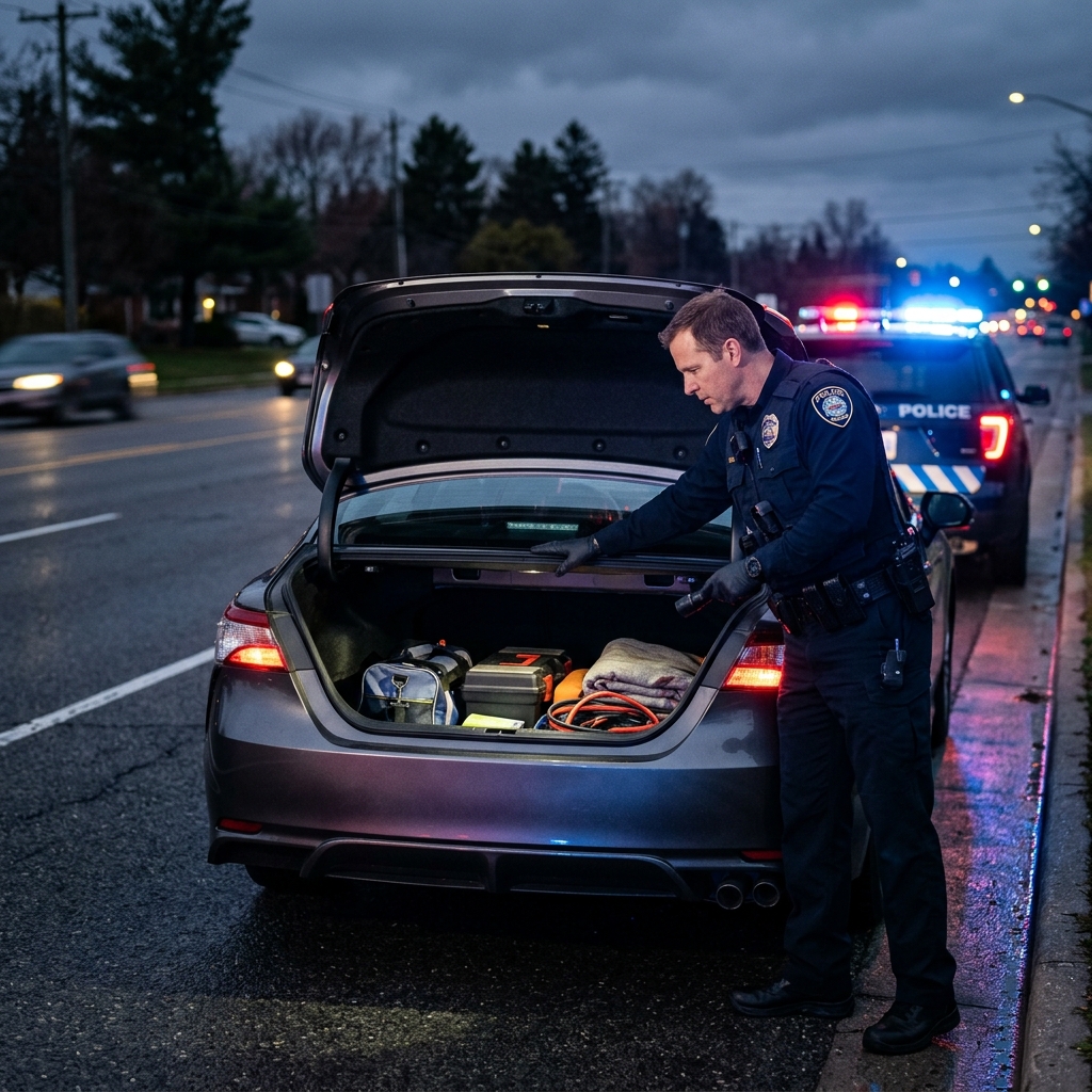 Learn when officers may inspect your vehicle’s trunk, which legal rules apply, and how to assert your constitutional rights calmly and effectively.