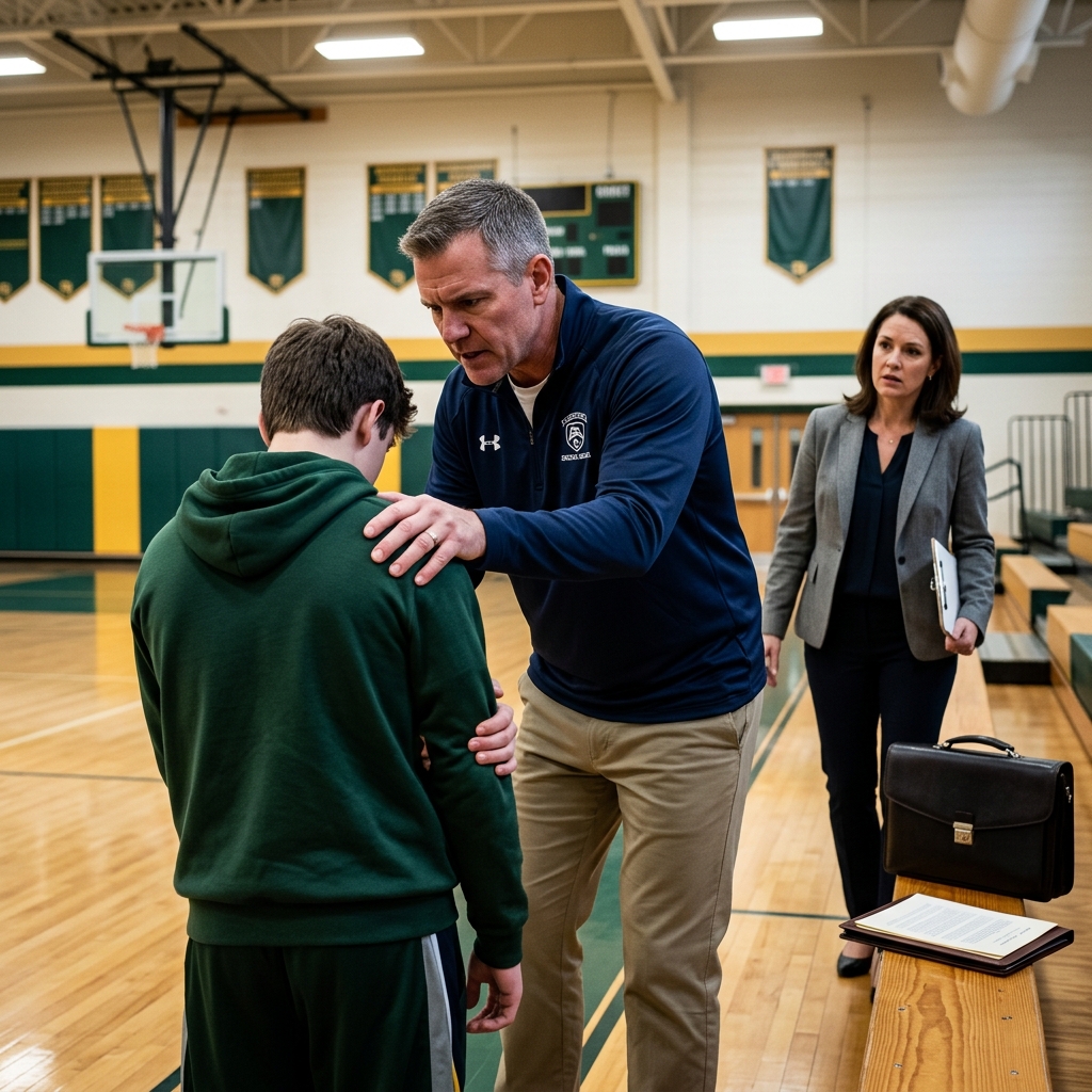 Exploring when a coach’s physical contact crosses the line from discipline to unlawful force and what schools must do.