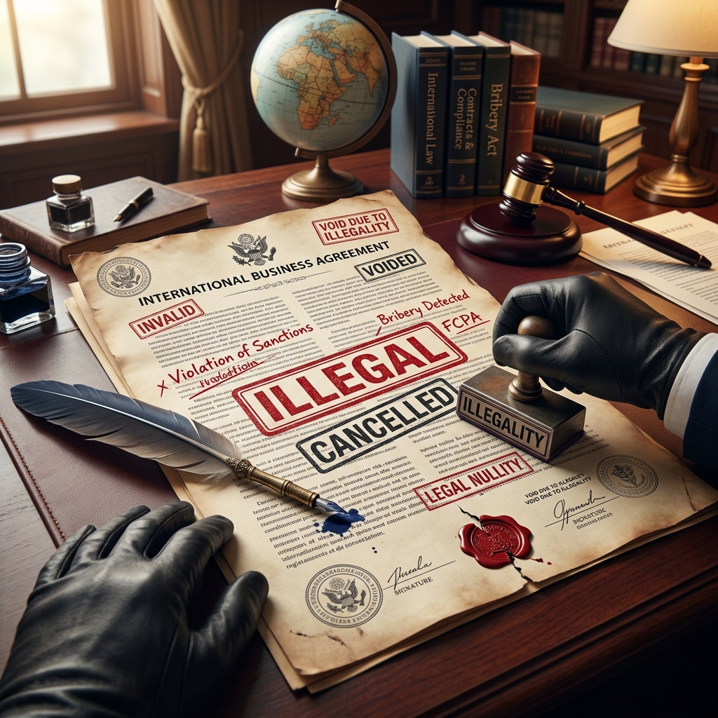 Learn how cross‑border contracts can violate laws, trigger unenforceability, and expose your business to serious legal and financial risks.