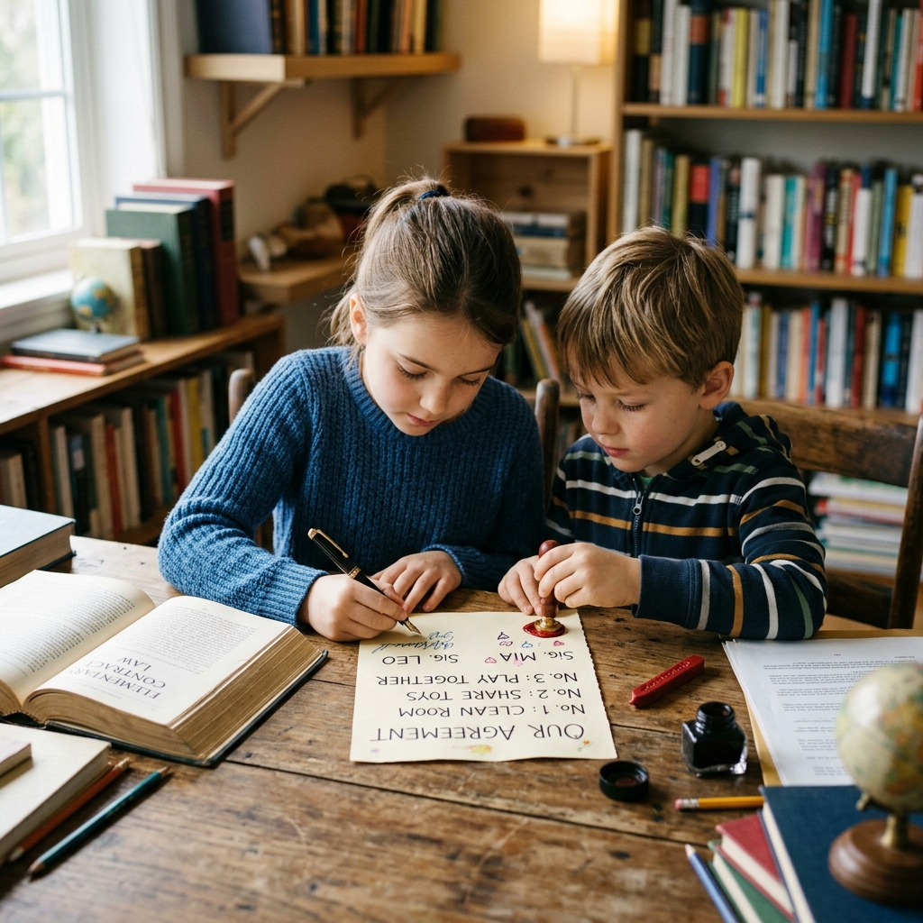 A playful look at an 8-year-old’s DIY contract and the serious contract law lessons hidden in family fun.